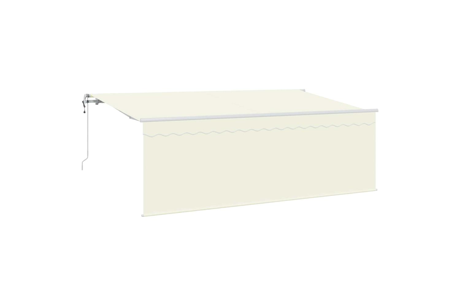 Vidaxl Retractable Awning Cream And White 400 X 200 Cm
