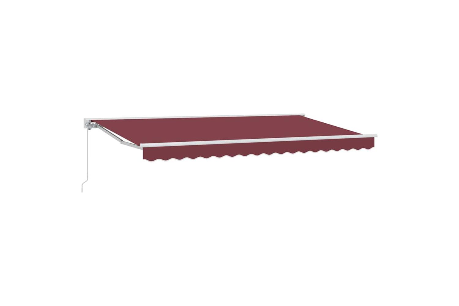 Vidaxl Retractable Awning Manual Burgundy 400x200 Cm Fabric