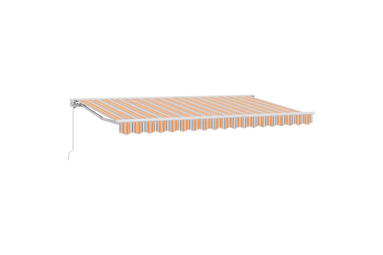 Vidaxl Retractable Awning Manual Multicolour Stripe 400x200 Cm Fabric