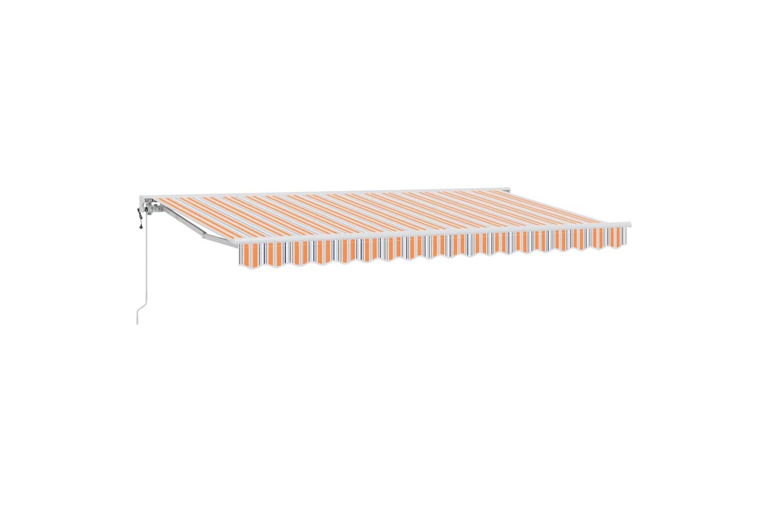Vidaxl Retractable Awning Multicolour Stripe 400x200 Cm Fabric