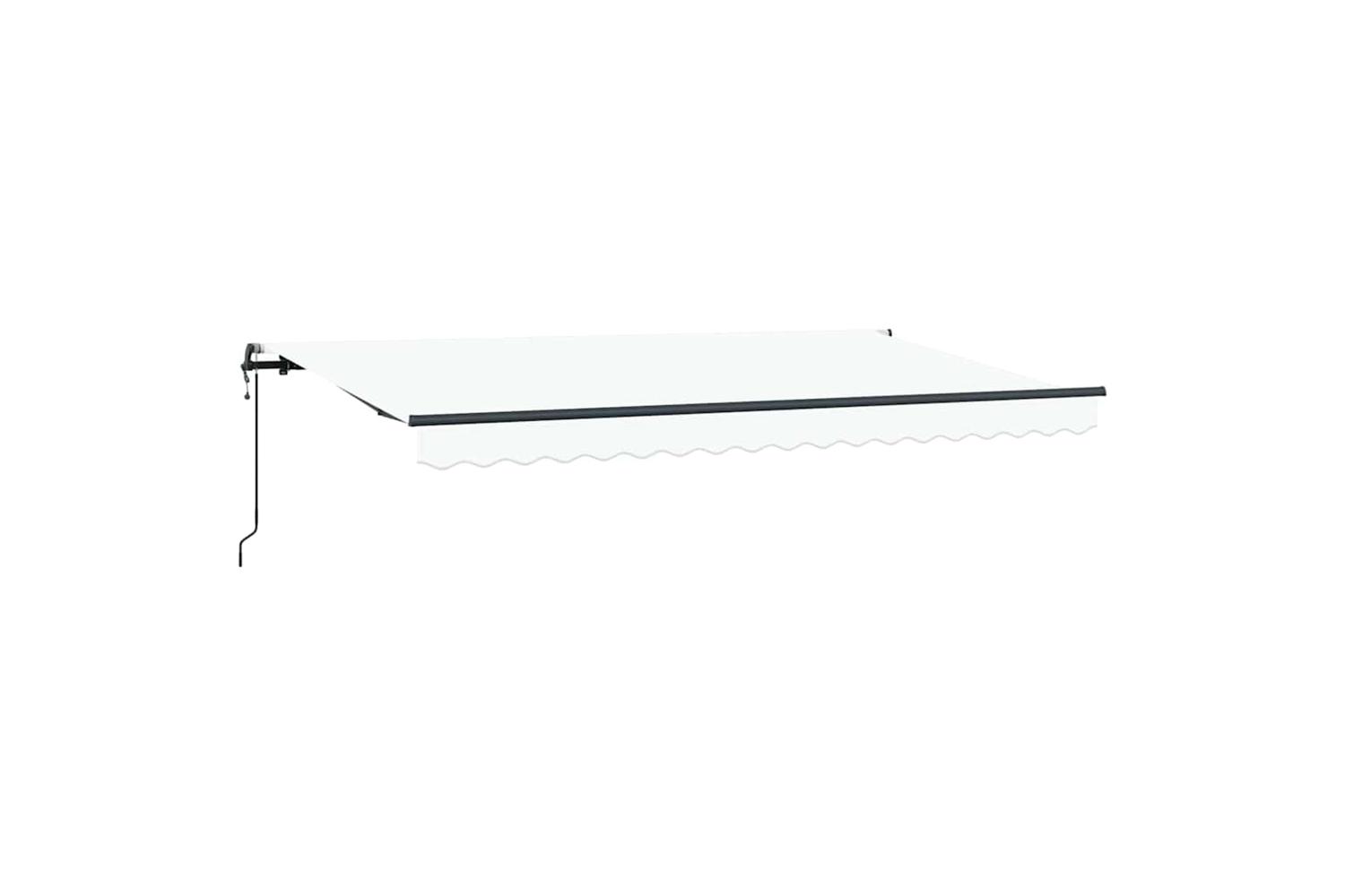 Vidaxl Retractable Awning White 400 X 200 Cm Polyester And Aluminium
