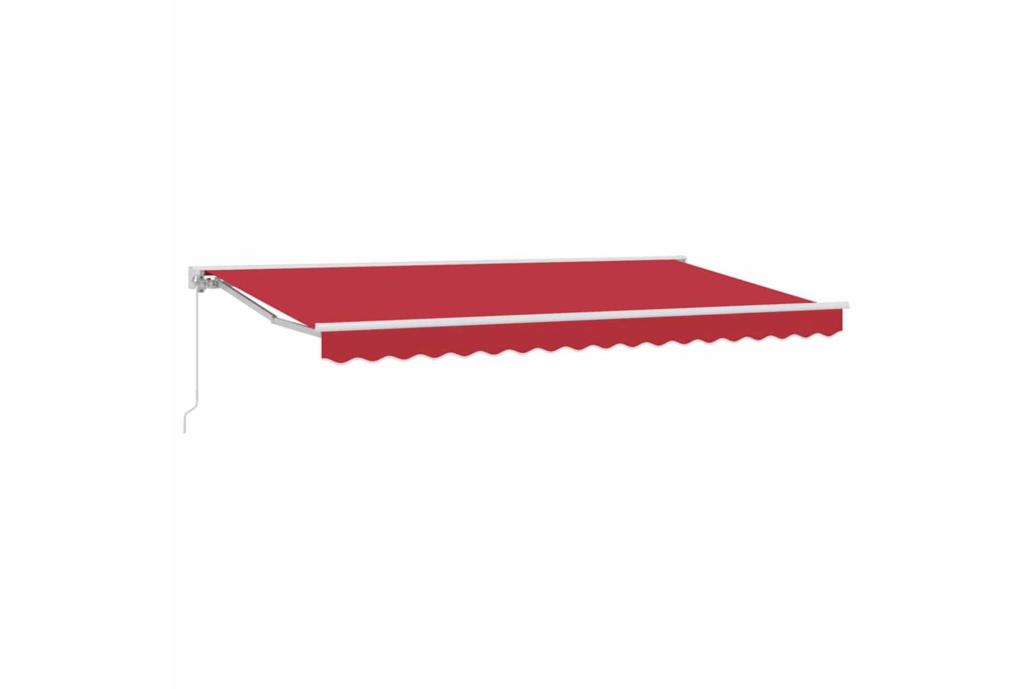 Vidaxl Retractable Awning Manual Red 400x200 Cm Fabric