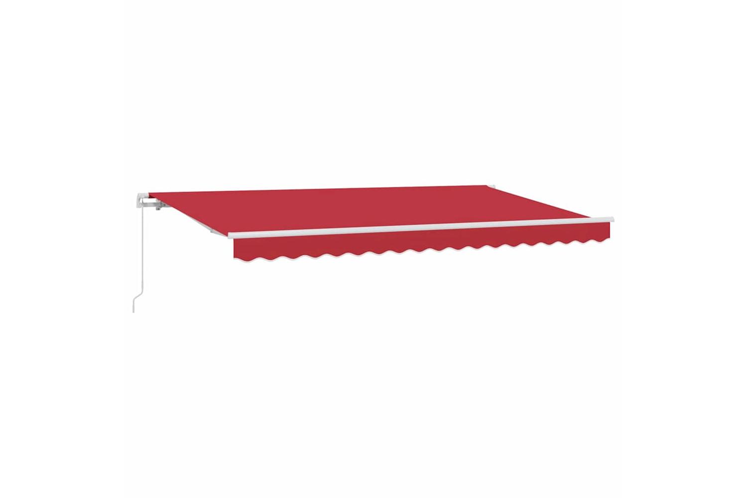 Vidaxl Retractable Awning Red 400 X 200 Cm Polyester And Aluminium
