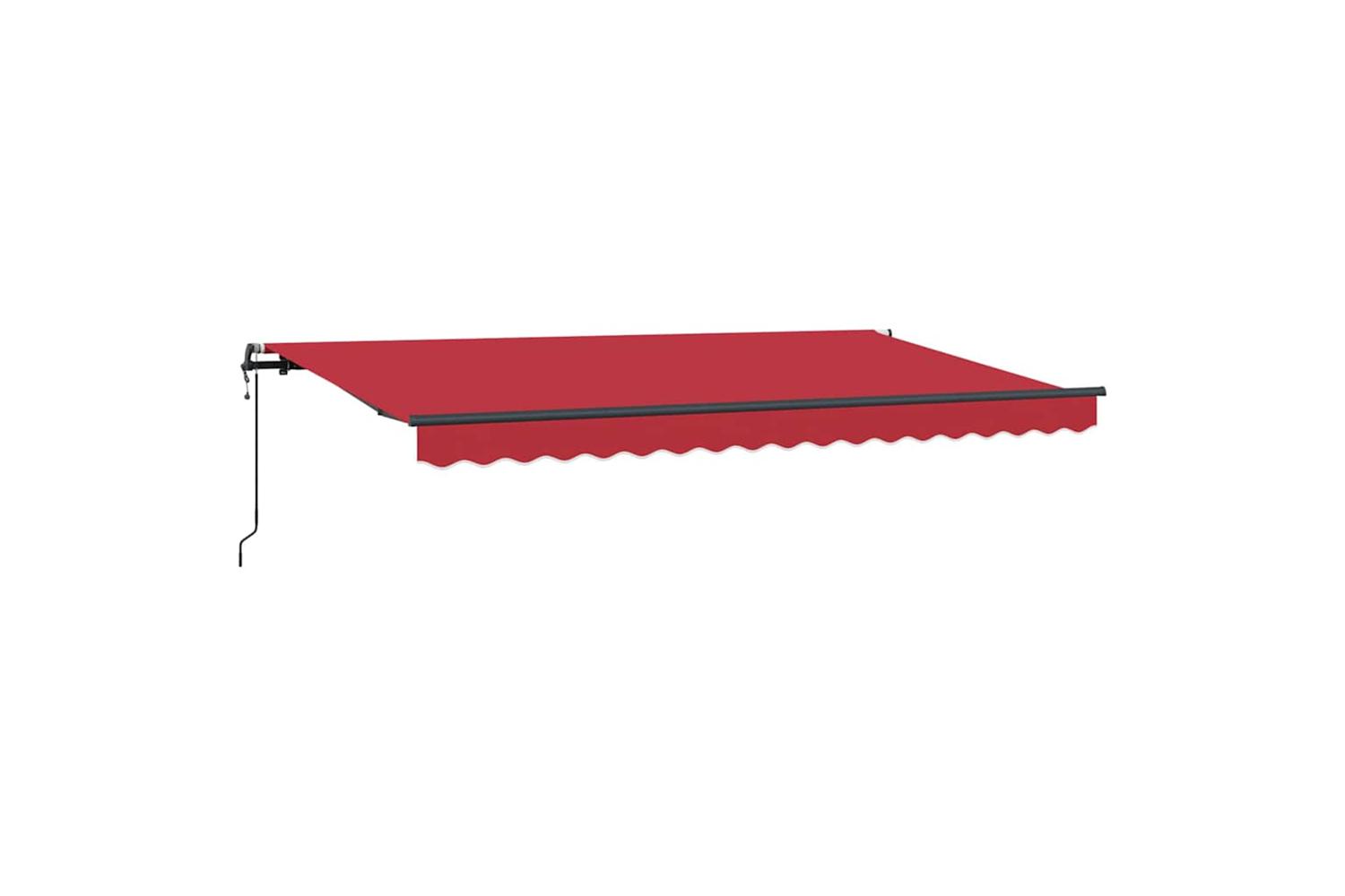 Vidaxl Retractable Awning Red 400 X 200 Cm Polyester And Aluminium