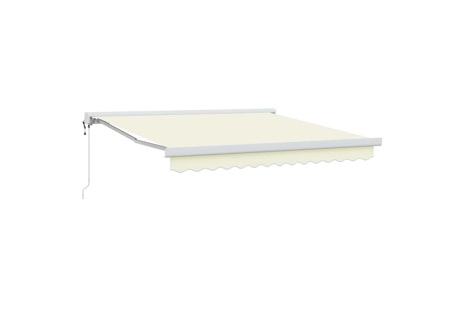 Vidaxl Retractable Awning Manual Cream 300 X 250 Cm Fabric And Metal