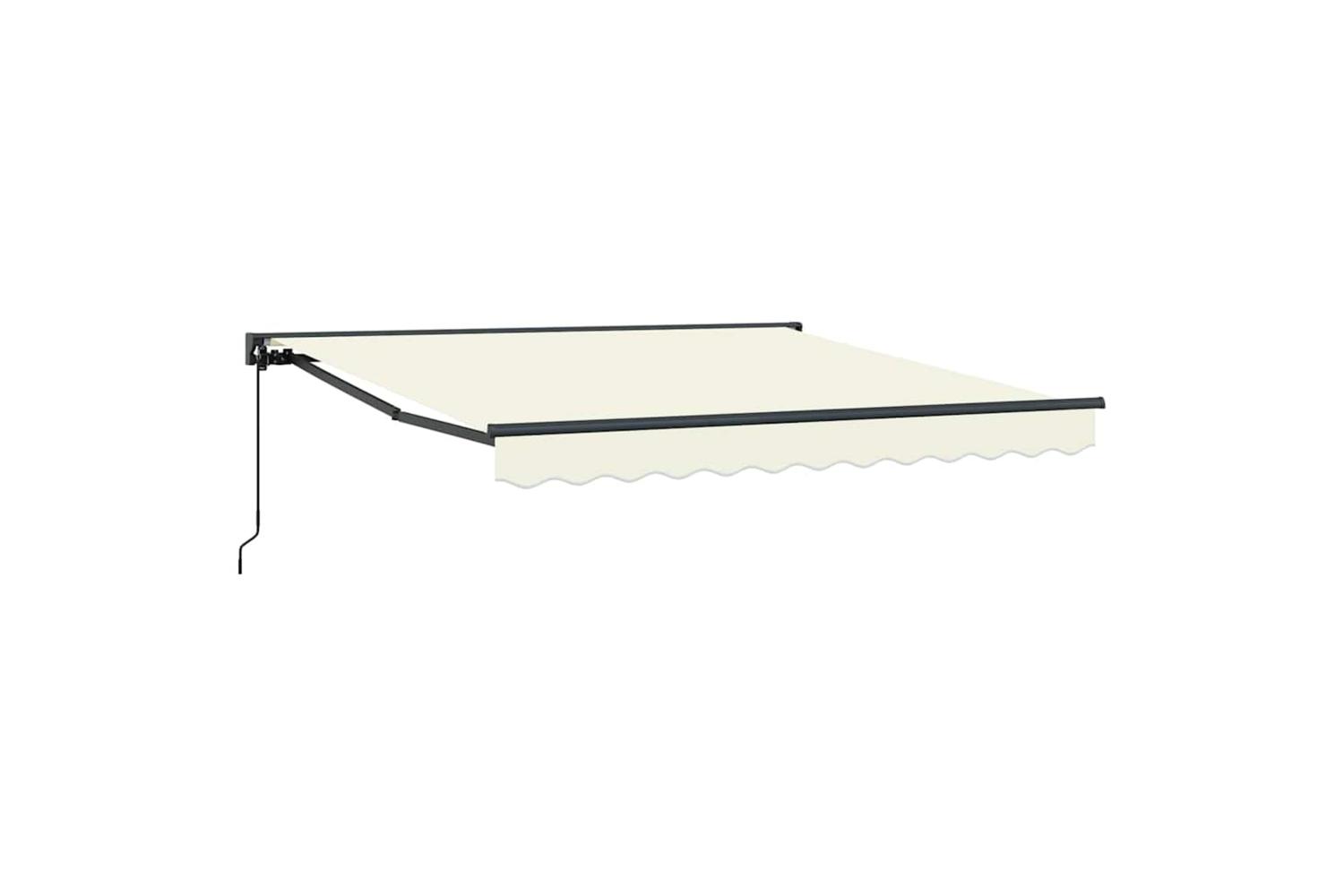 Vidaxl Retractable Awning Manual Cream 300x250 Cm Fabric