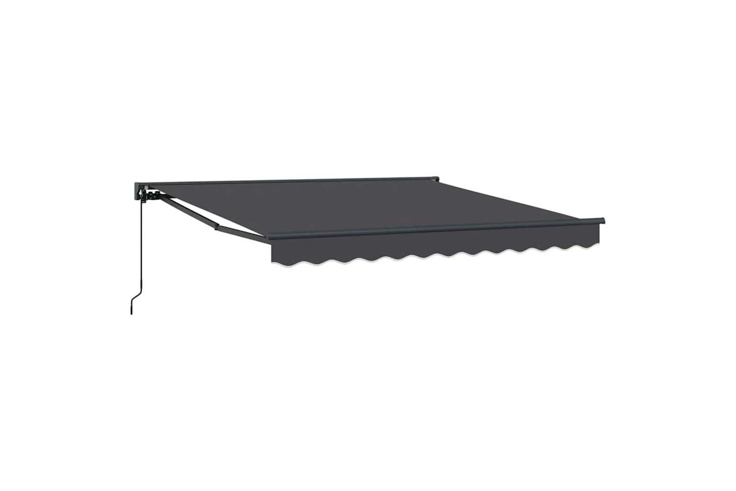 Vidaxl Retractable Awning Manual Anthracite 300x250 Cm Fabric
