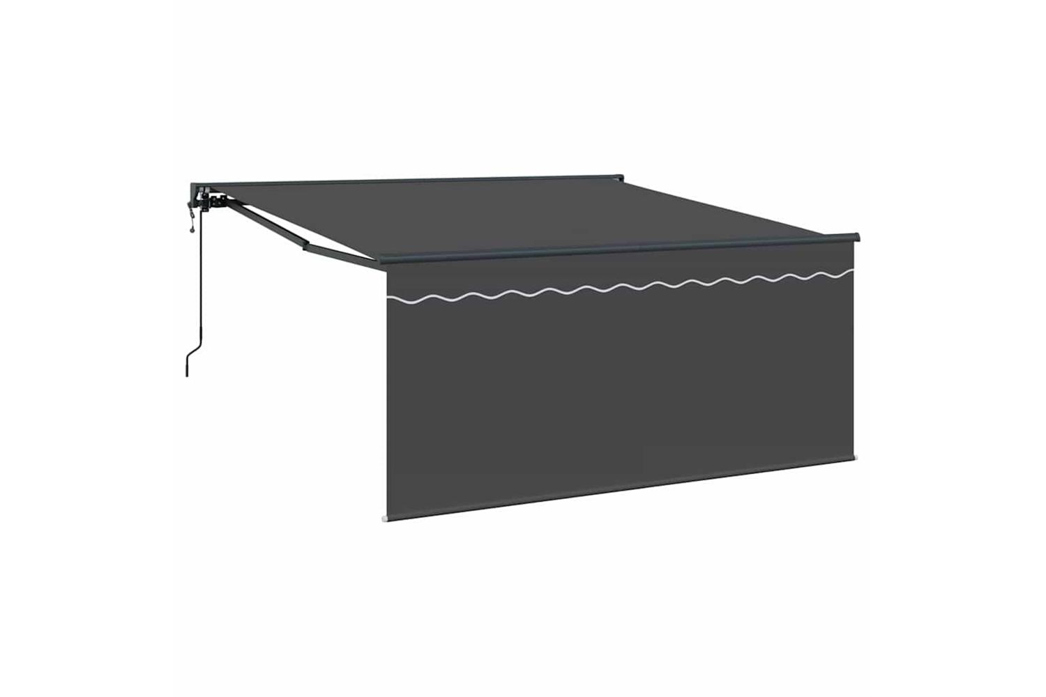 Vidaxl Retractable Awning Grey And Anthracite 300 X 250 Cm