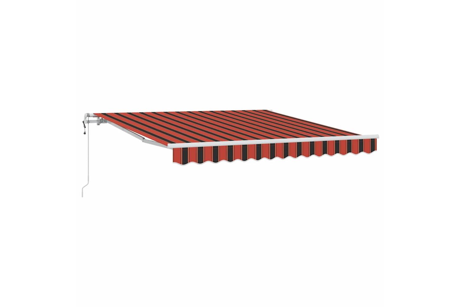 Vidaxl Retractable Awning 300 X 250 Cm Orange And Brown