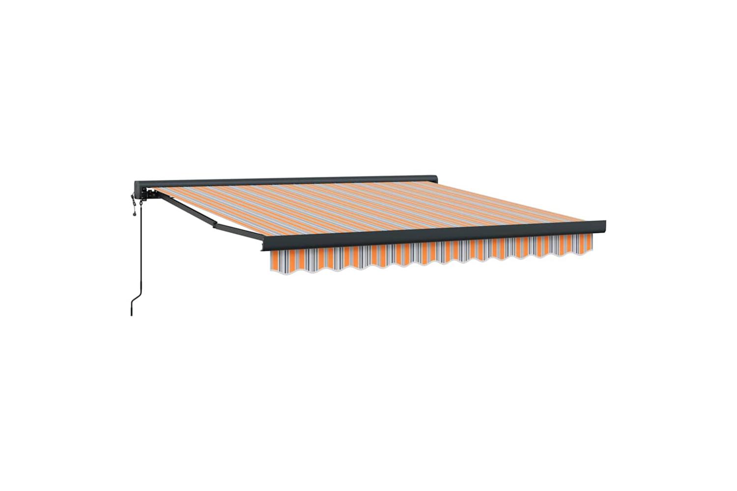 Vidaxl Retractable Awning Multicolour 300 X 250 Cm Fabric And Metal
