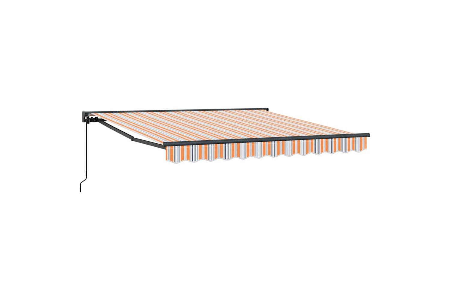 Vidaxl Retractable Awning Manual Multicolour Stripe 300x250 Cm Fabric