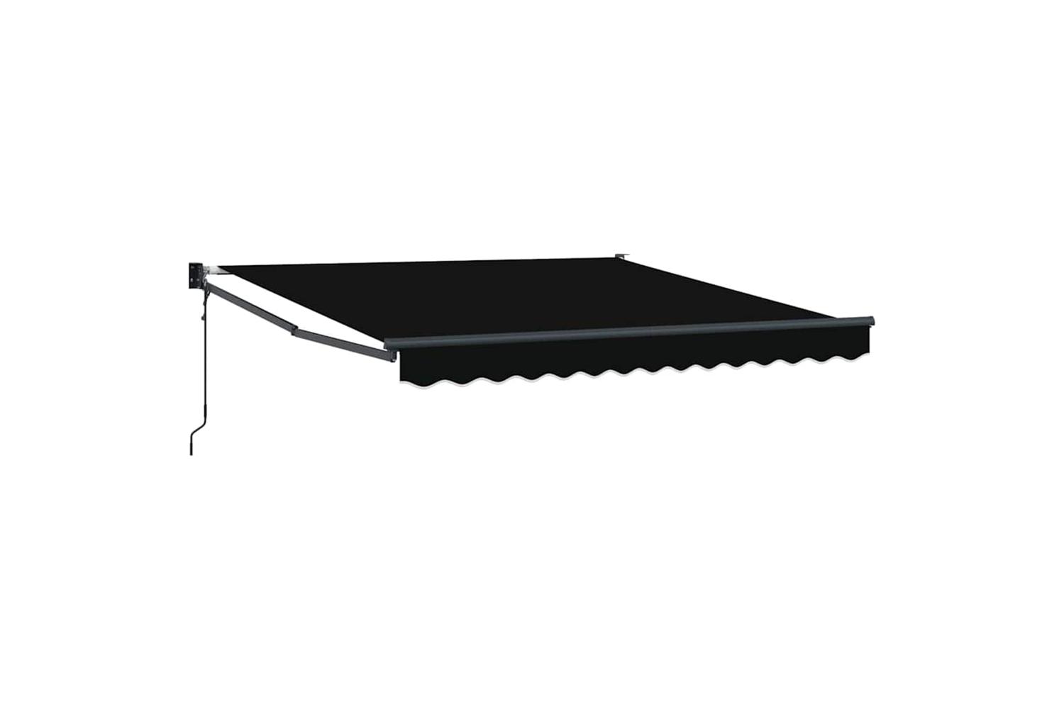 Vidaxl Awning Retractable Black 3 X 25 M Polyester And Metal