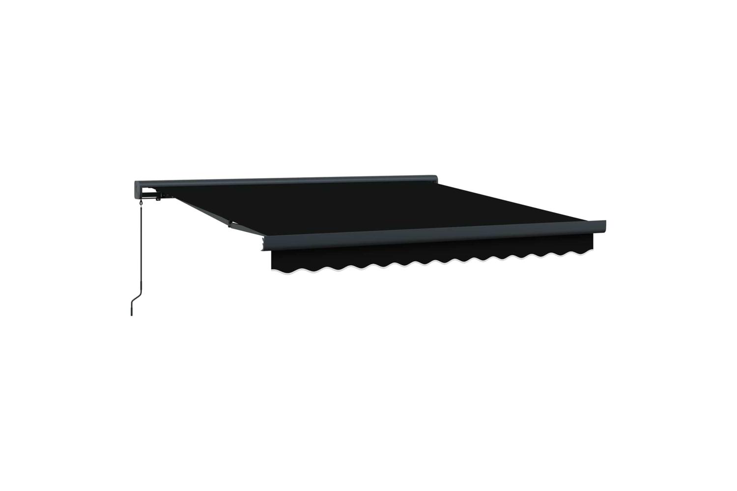 Vidaxl Retractable Awning Black 300 X 250 Cm Fabric And Metal