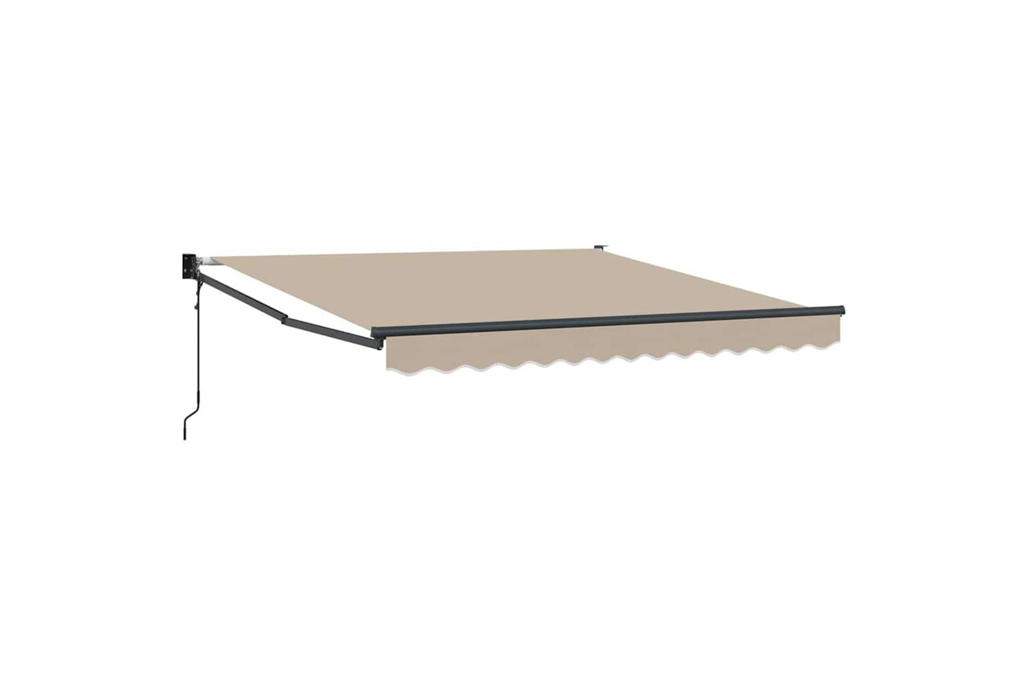 Vidaxl Awning Retractable Beige 3 X 25 M Polyester And Metal