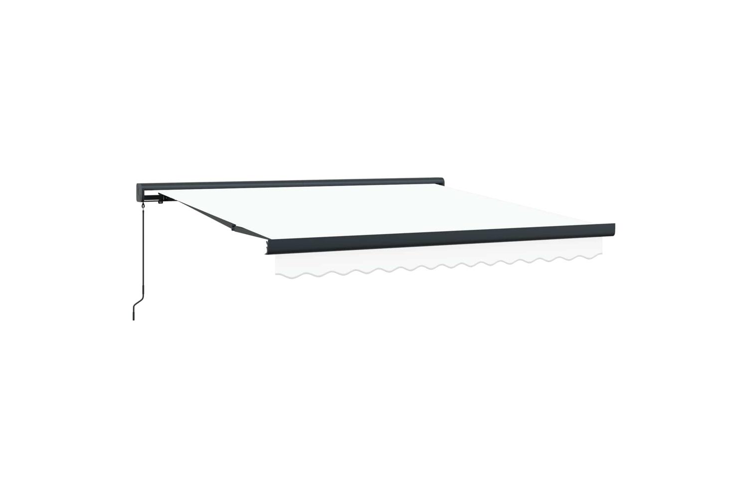 Vidaxl Retractable Awning White 300 X 250 Cm Fabric And Metal