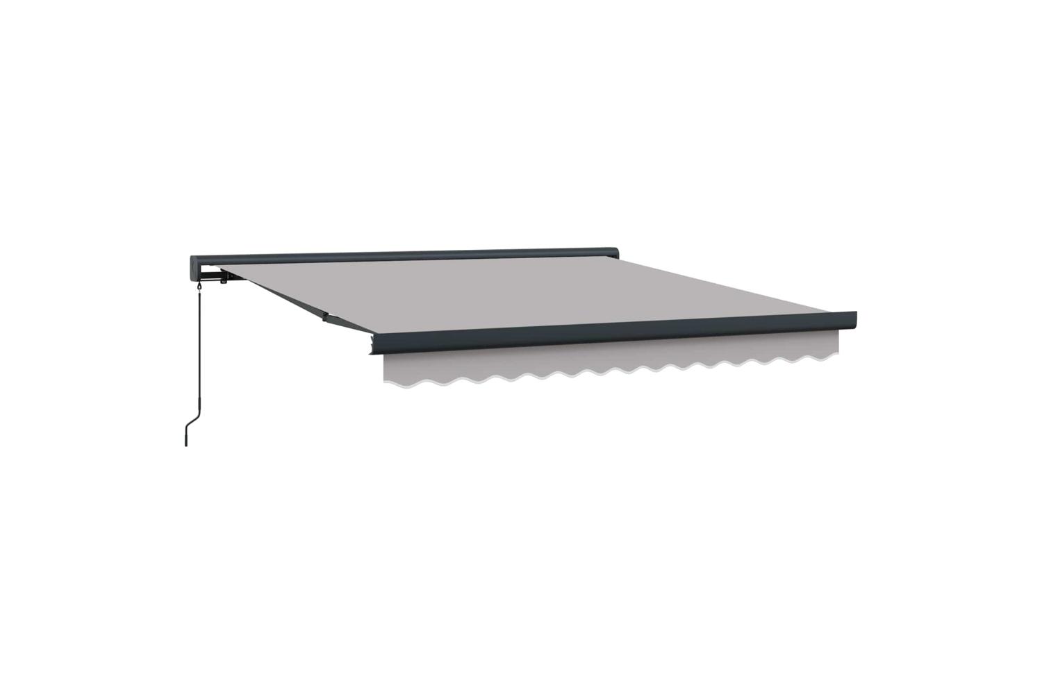 Vidaxl Retractable Awning Light Grey 300 X 250 Cm Fabric And Metal