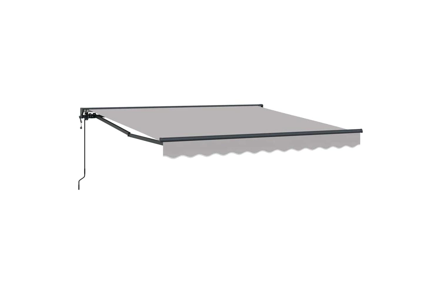 Vidaxl Retractable Awning Light Grey 300x250 Cm Fabric