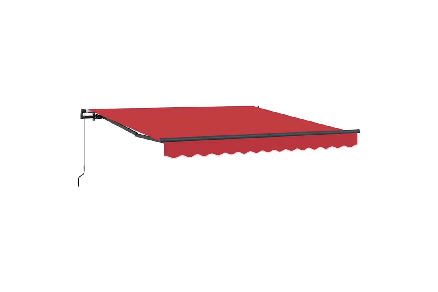 Vidaxl Retractable Awning Manual Red 300 X 250 Cm Fabric