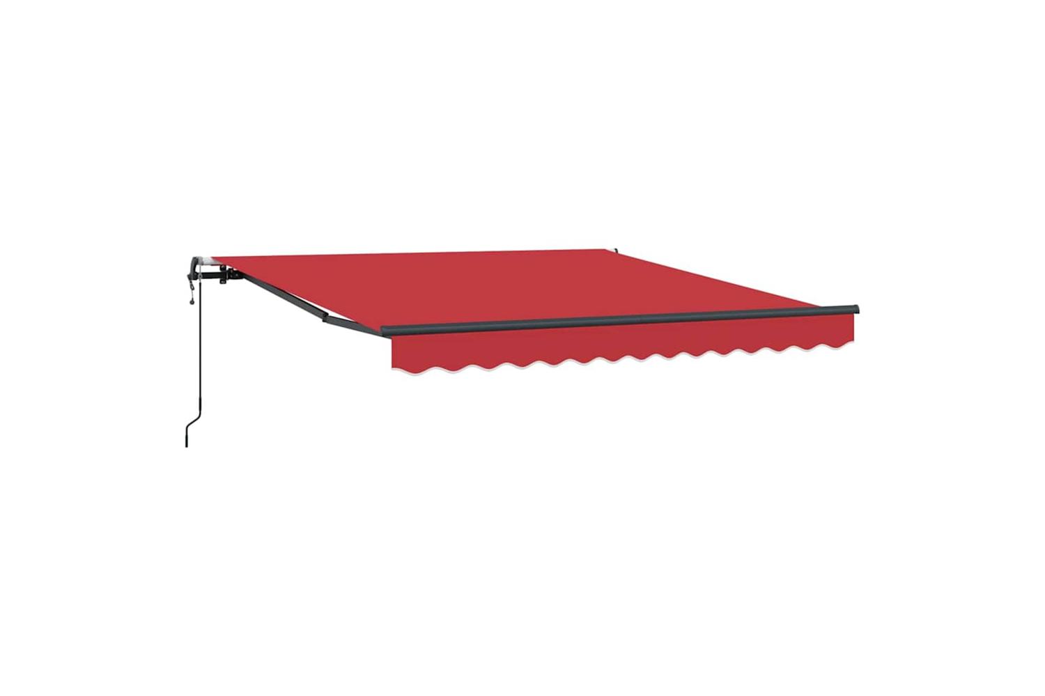 Vidaxl Retractable Awning Red 300 X 250 Cm Fabric