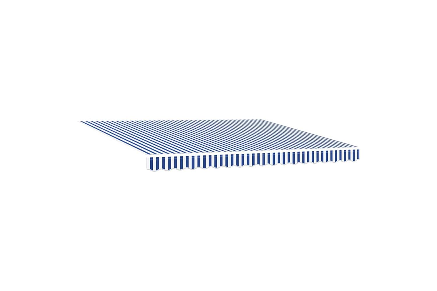 Vidaxl Retractable Awning Blue And White 350 X 250 Cm Fabric And Metal