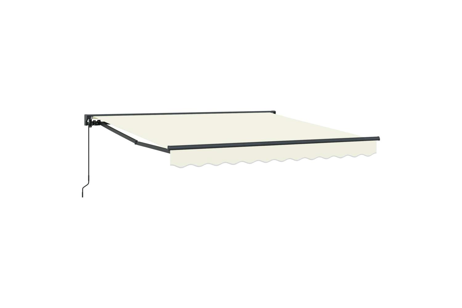 Vidaxl Retractable Awning Manual Cream 350x250 Cm Fabric