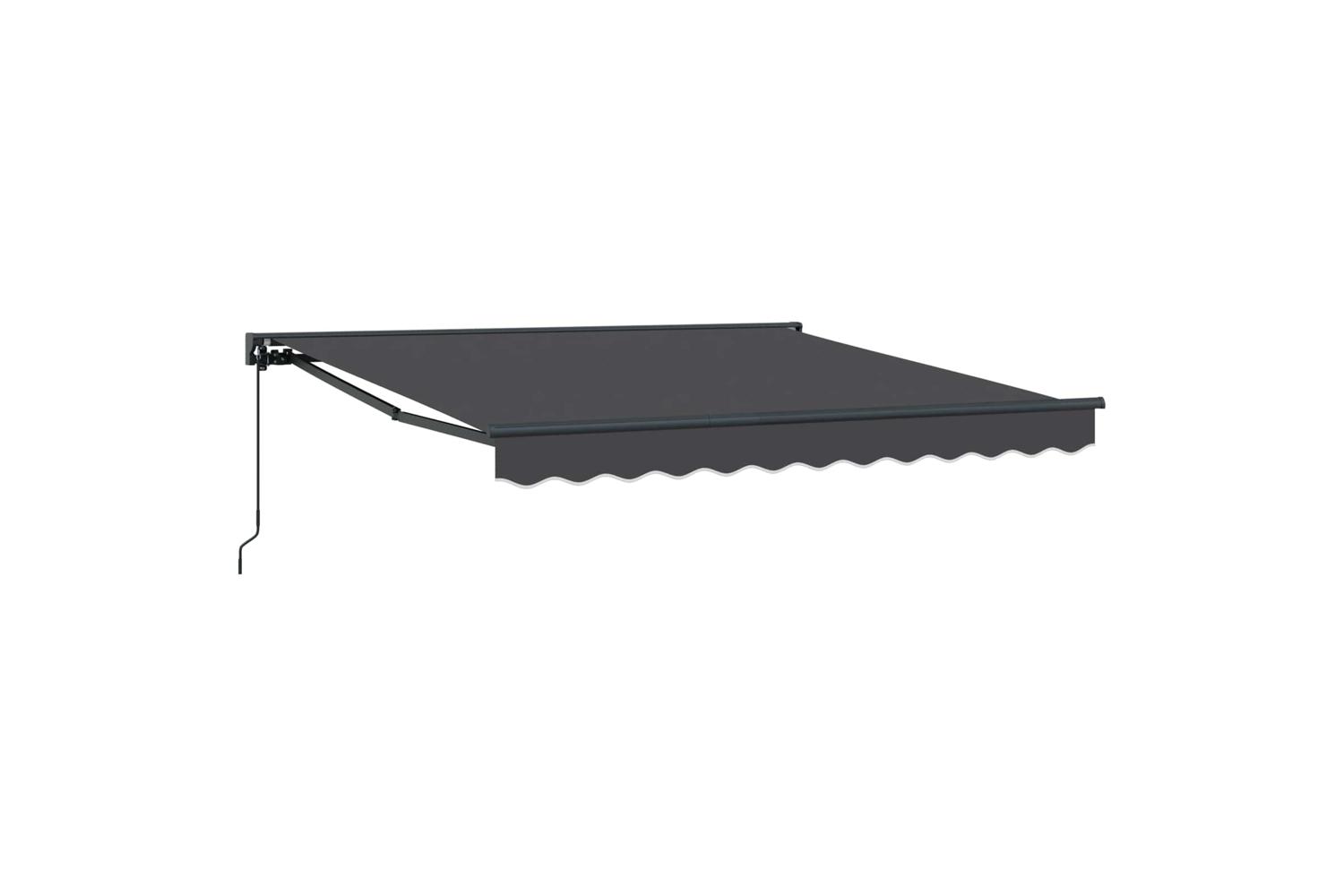 Vidaxl Retractable Awning Manual Anthracite 350x250 Cm Fabric