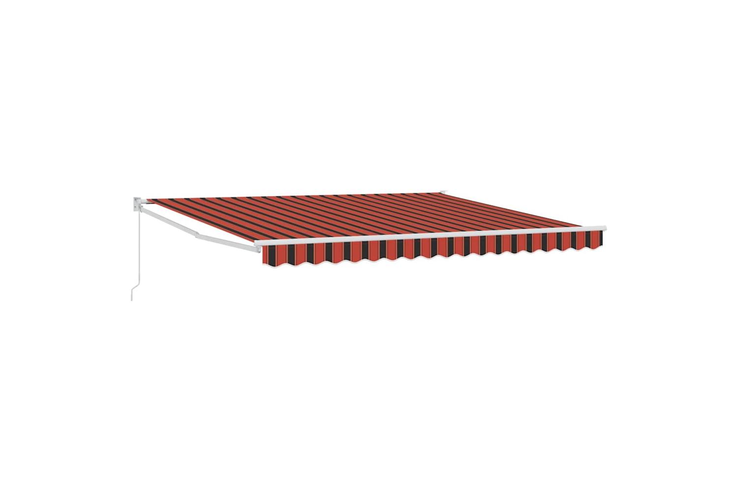 Vidaxl Awning Striped Red And Black 35 X 25 M Polyester And Metal