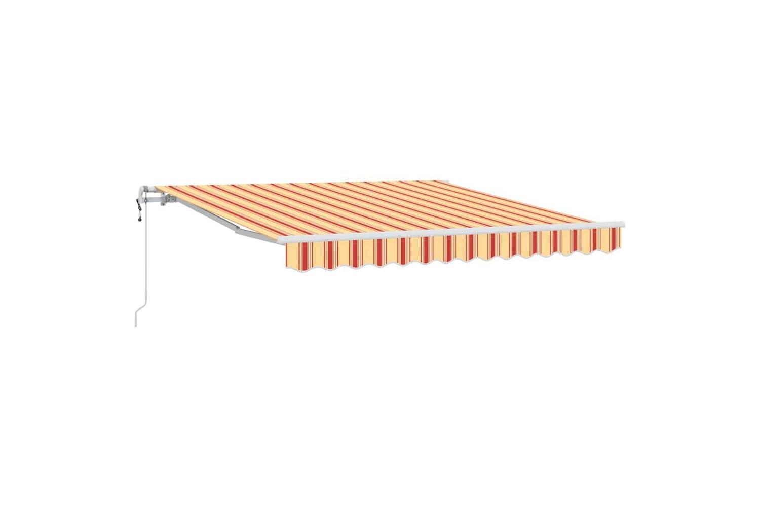 Vidaxl Retractable Awning 350 X 250 Cm Yellow And Orange