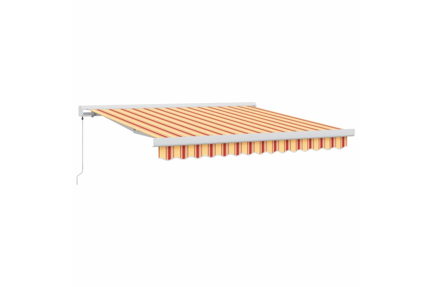 Vidaxl Retractable Awning Yellow And Orange 350 X 250 Cm