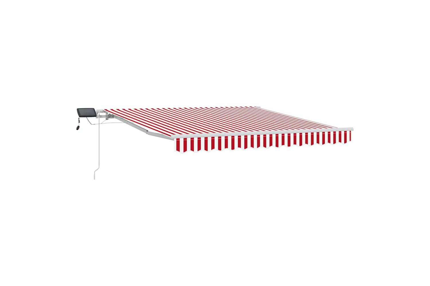 Vidaxl Retractable Awning With Manual 350 X 250 Cm Red And White