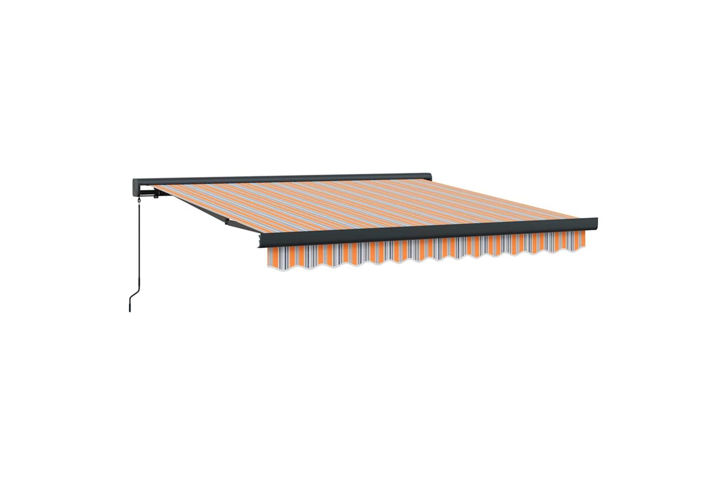 Vidaxl Retractable Awning Multicolour 350 X 250 Cm Fabric And Metal
