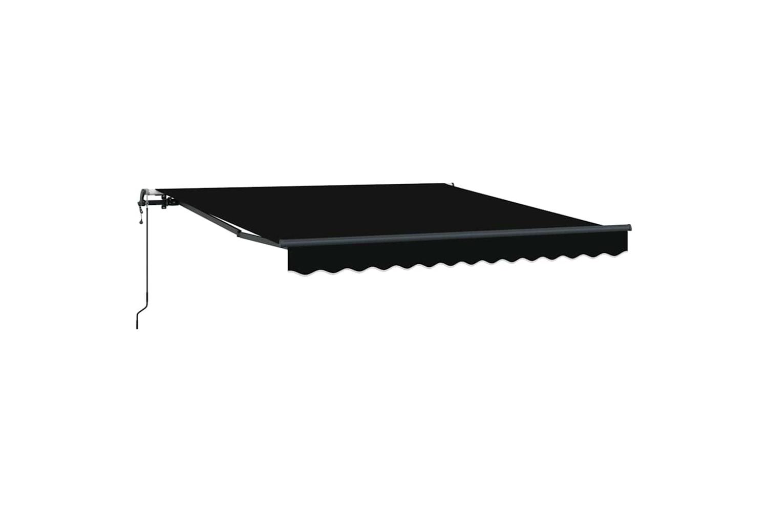 Vidaxl Retractable Awning Black 350 X 250 Cm Fabric