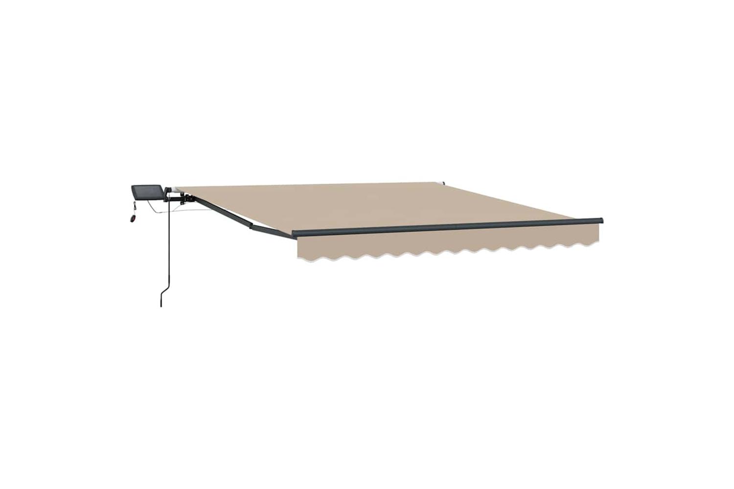 Vidaxl Retractable Awning Manual Beige 350 X 250 Cm Fabric