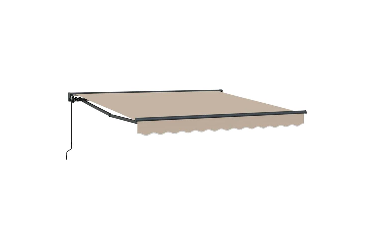 Vidaxl Retractable Awning Manual Beige 350x250 Cm Fabric