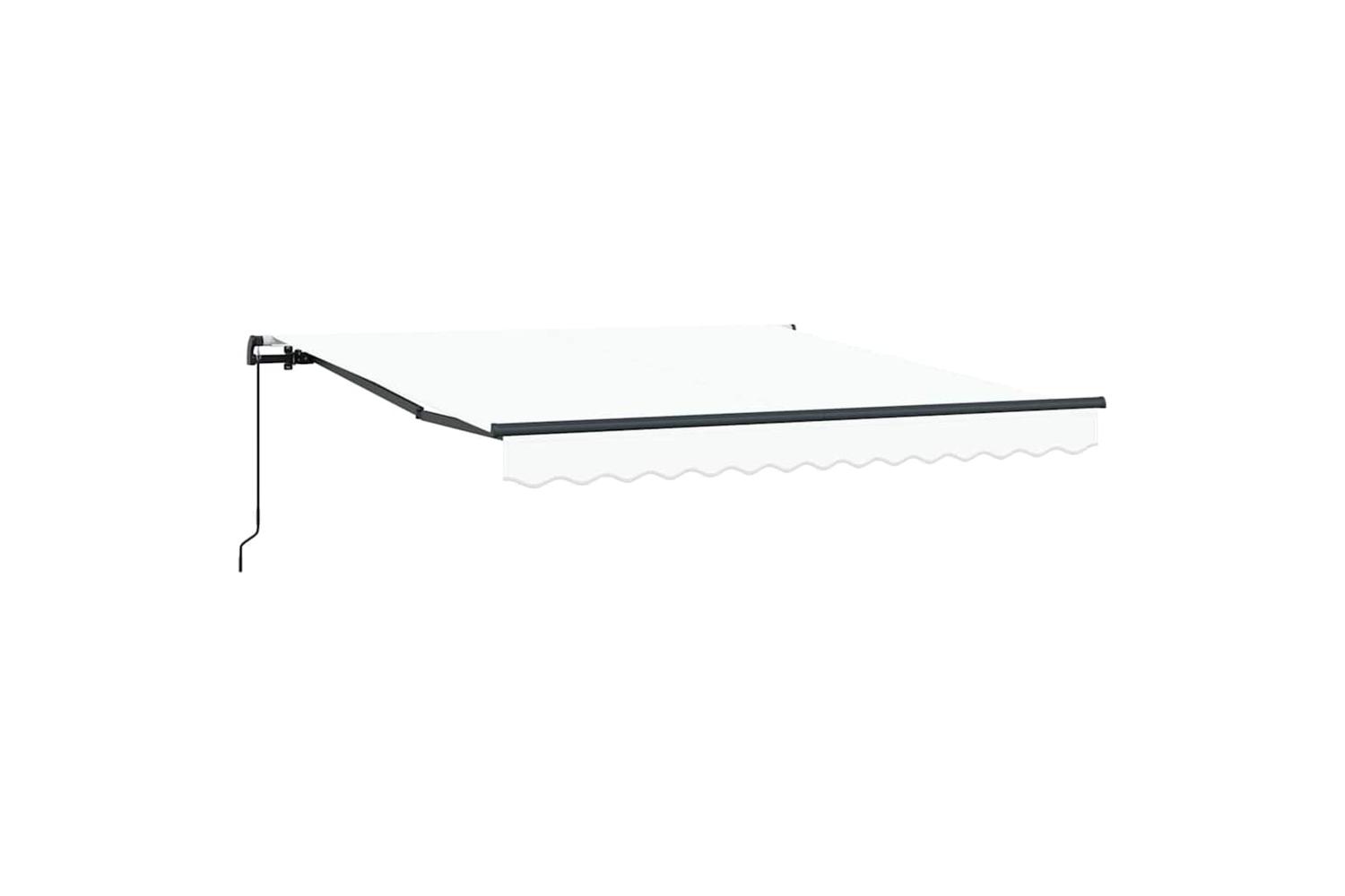 Vidaxl Retractable Awning Manual White 350 X 250 Cm Fabric