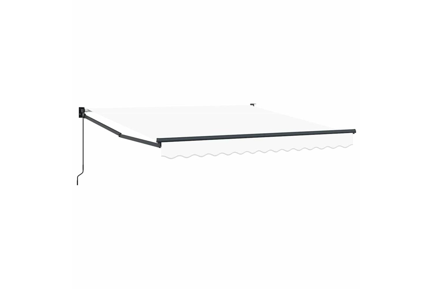 Vidaxl Retractable Awning Manual White 350 X 250 Cm Fabric