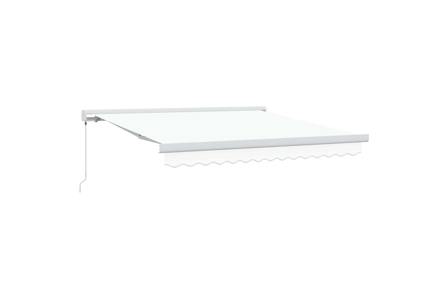 Vidaxl Retractable Awning White 350 X 250 Cm Fabric And Metal