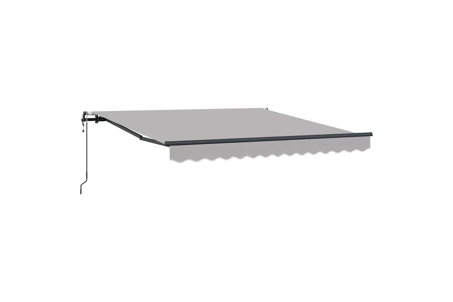 Vidaxl Retractable Awning Light Grey 350 X 250 Cm Fabric