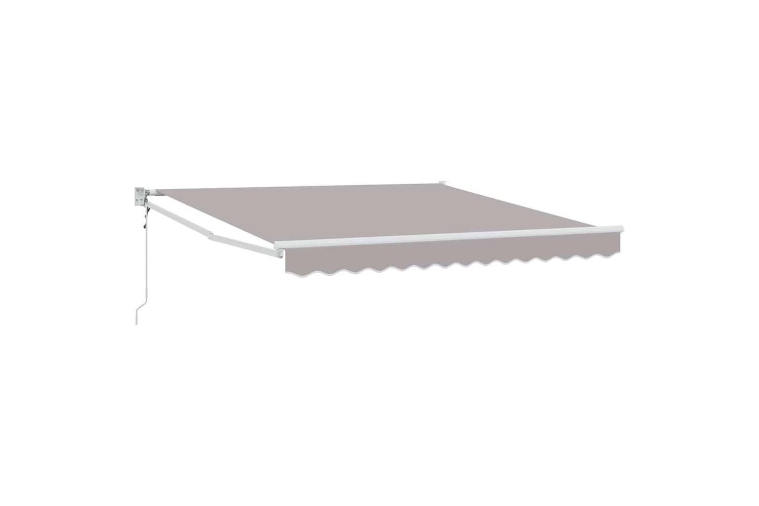 Vidaxl Retractable Awning Light Grey 350 X 250 Cm Fabric
