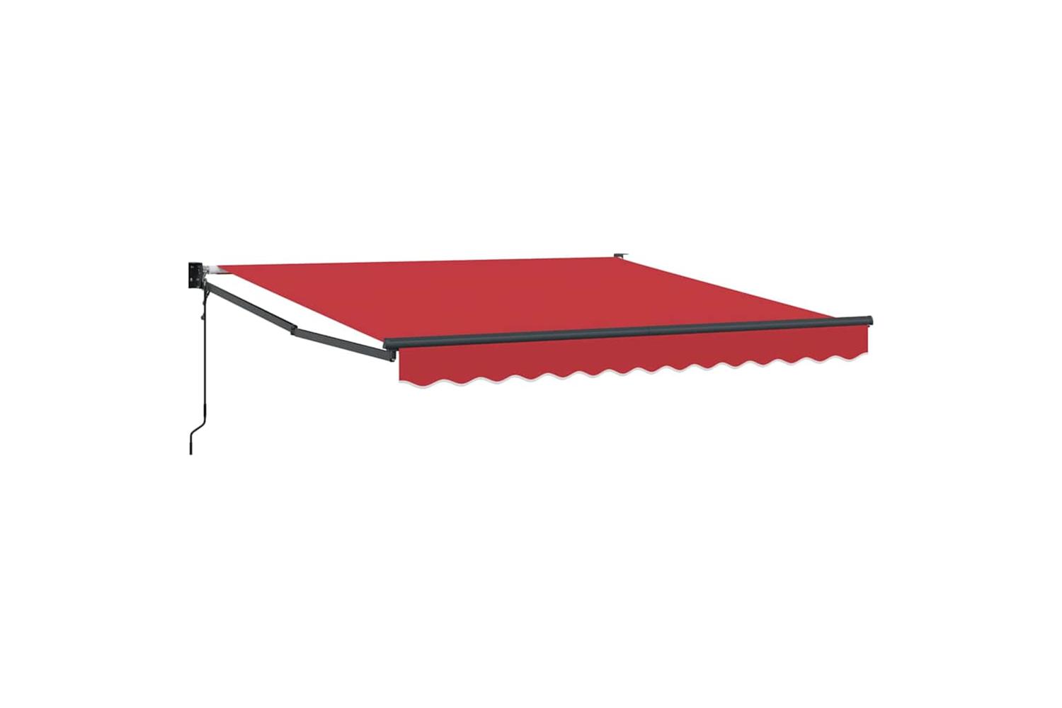 Vidaxl Retractable Awning Red 350 X 250 Cm Fabric