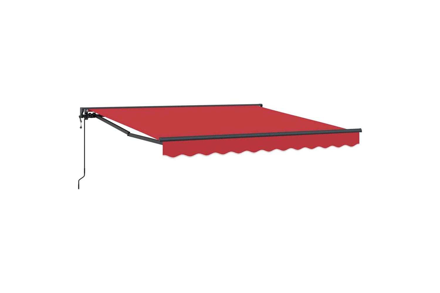 Vidaxl Retractable Awning Red 350x250 Cm Fabric