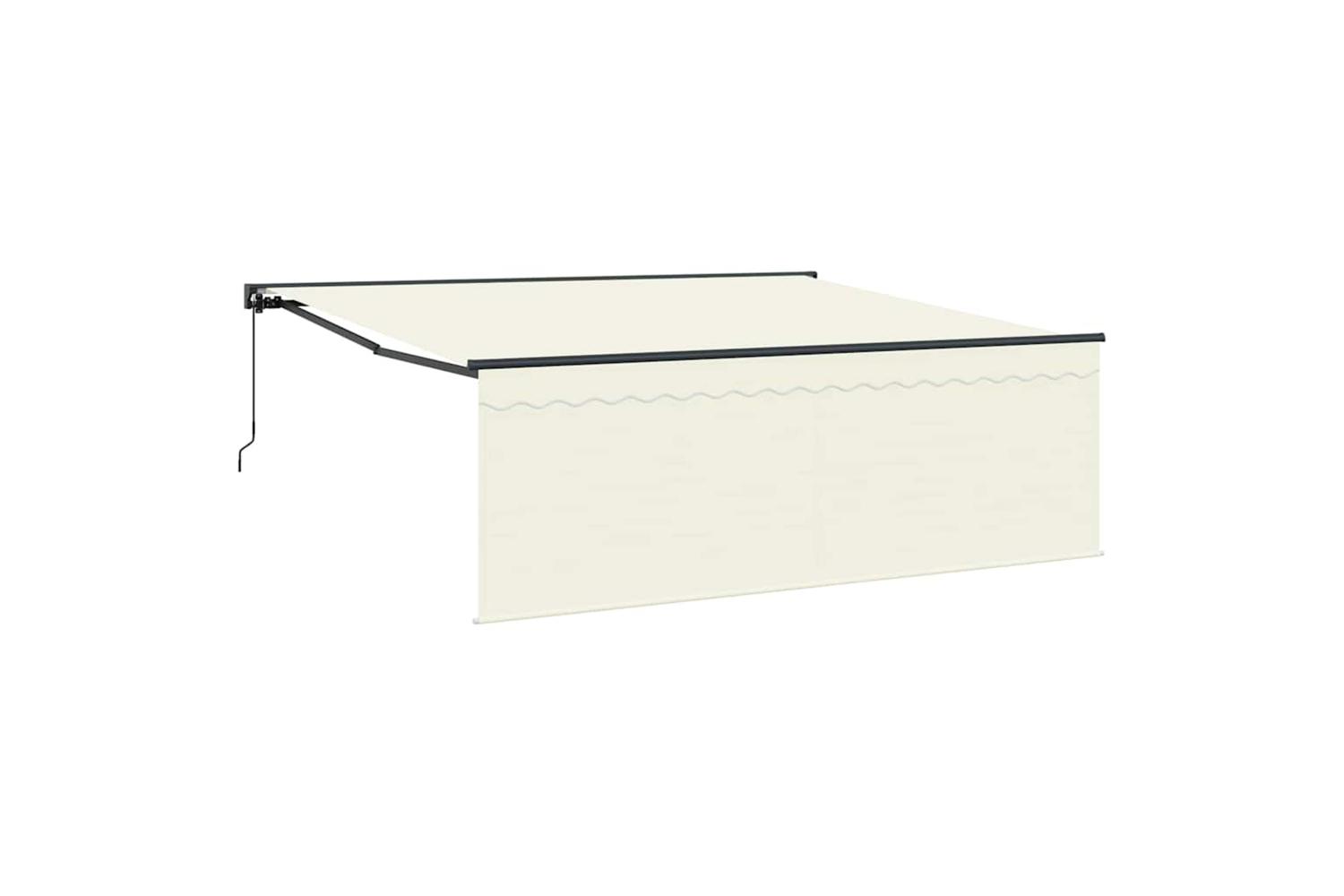 Vidaxl Retractable Awning Manual Cream 400 X 300 Cm Polyester