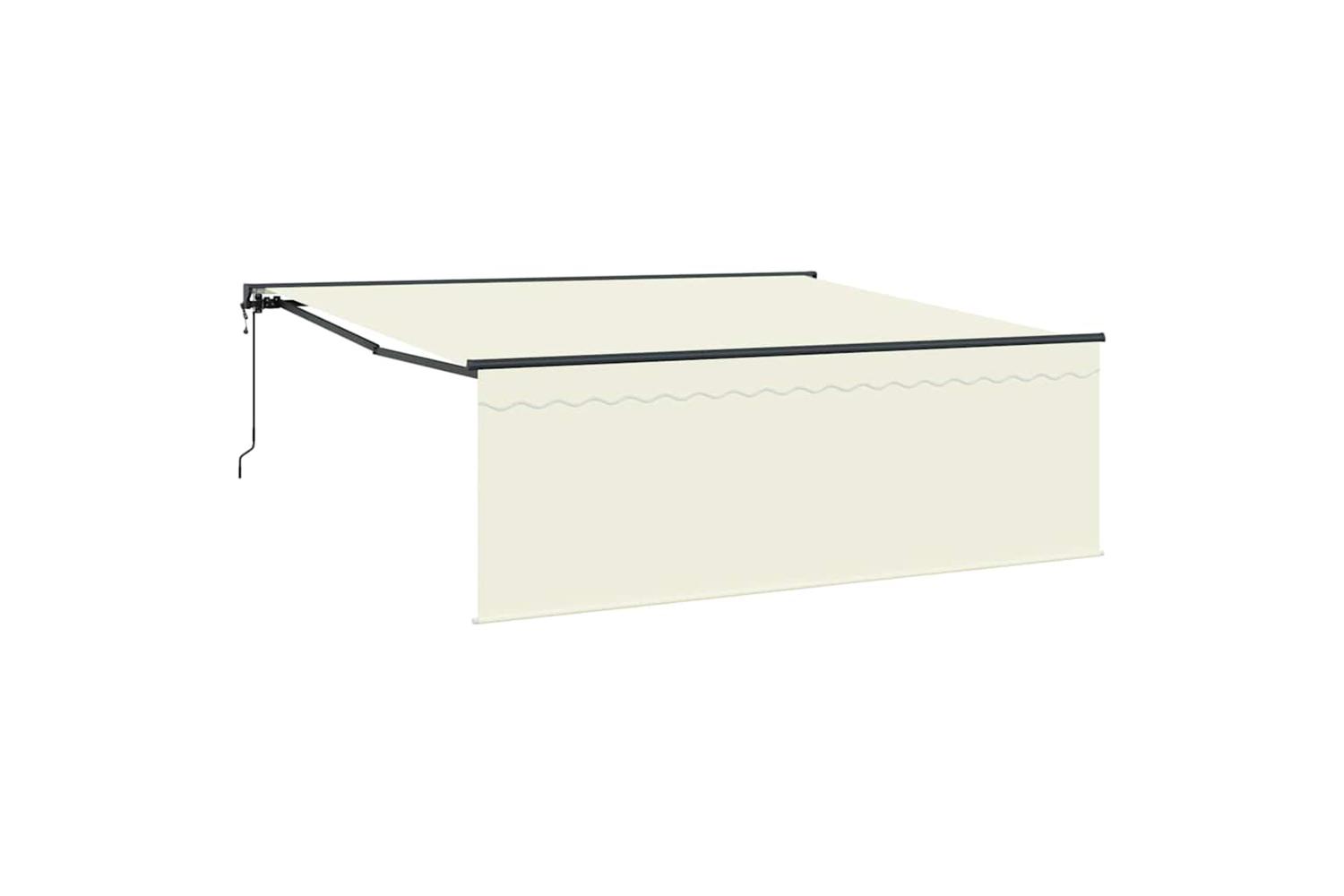 Vidaxl Retractable Awning Manual Cream 400 X 300 Cm Fabric