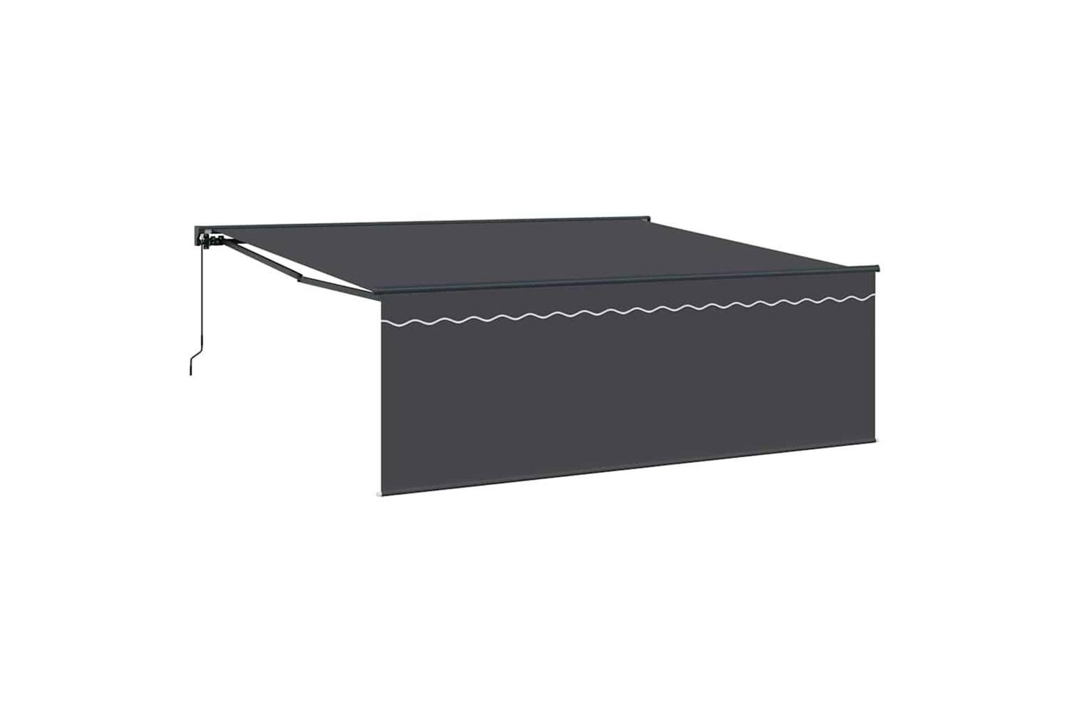 Vidaxl Retractable Awning Manual Anthracite 400 X 300 Cm Fabric