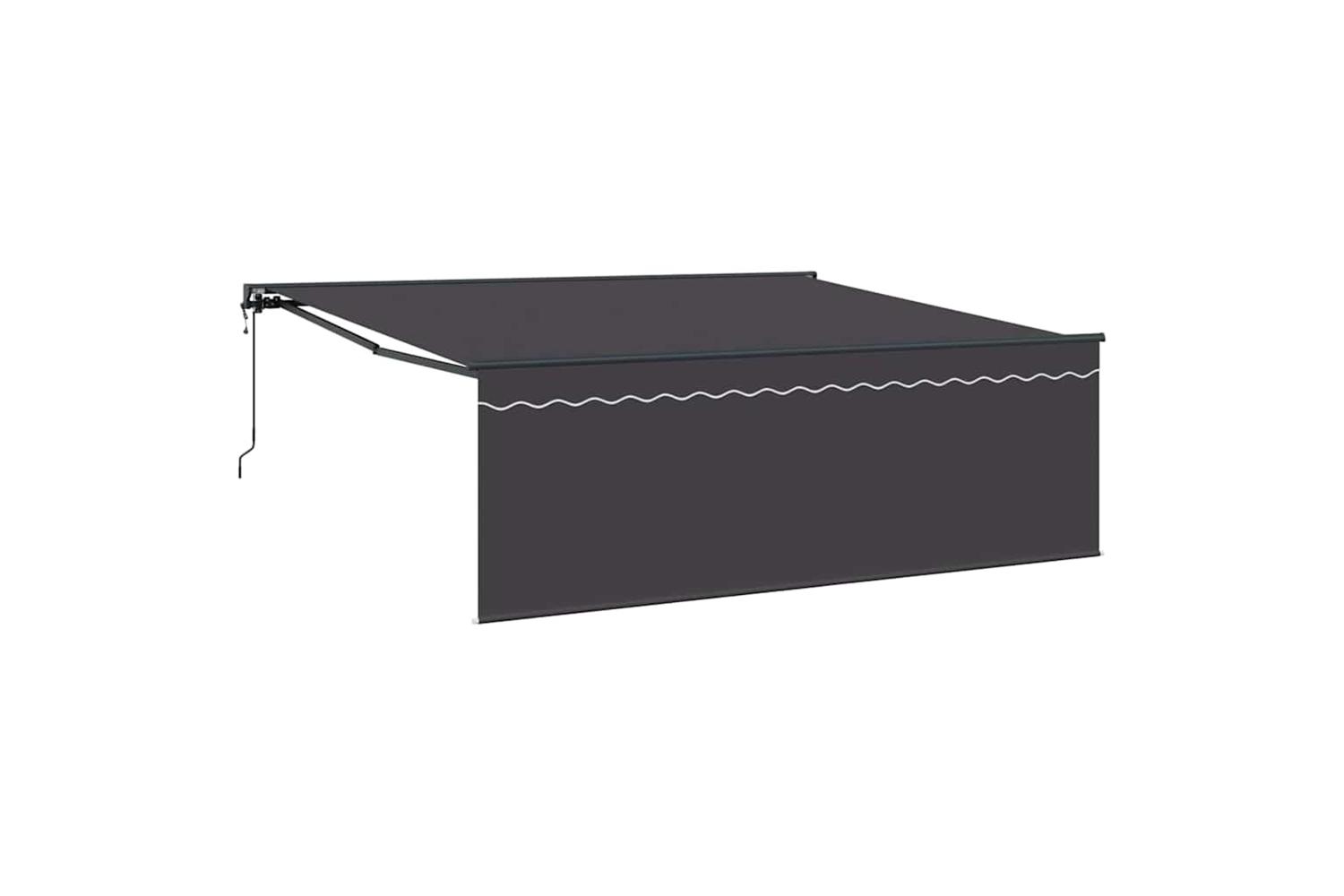 Vidaxl Retractable Awning Manual Anthracite 400 X 300 Cm Fabric