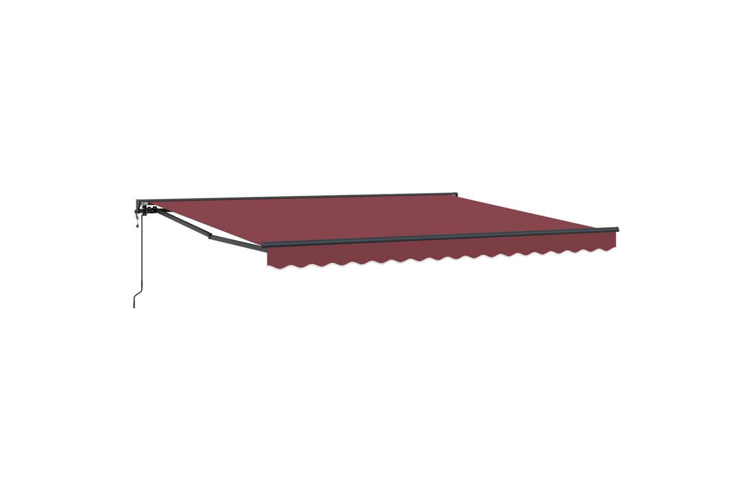 Vidaxl Electric Semi-cassette Awning Burgundy Red 400x300 Cm Fabric