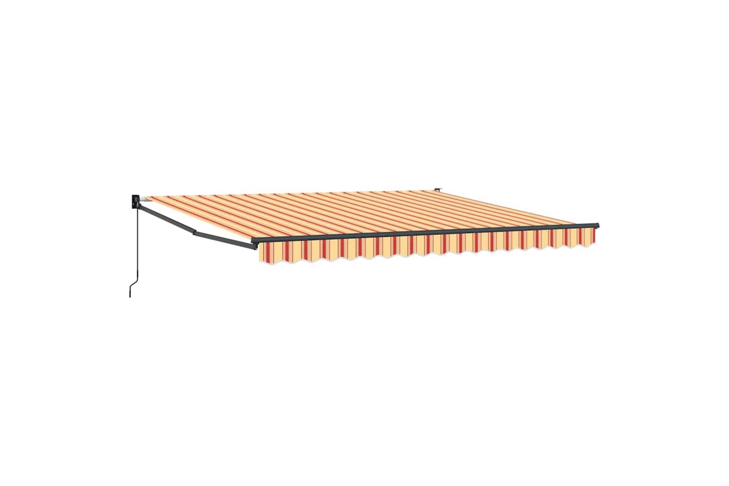 Vidaxl Retractable Awning Yellow And Orange 400 X 300 Cm Polyester