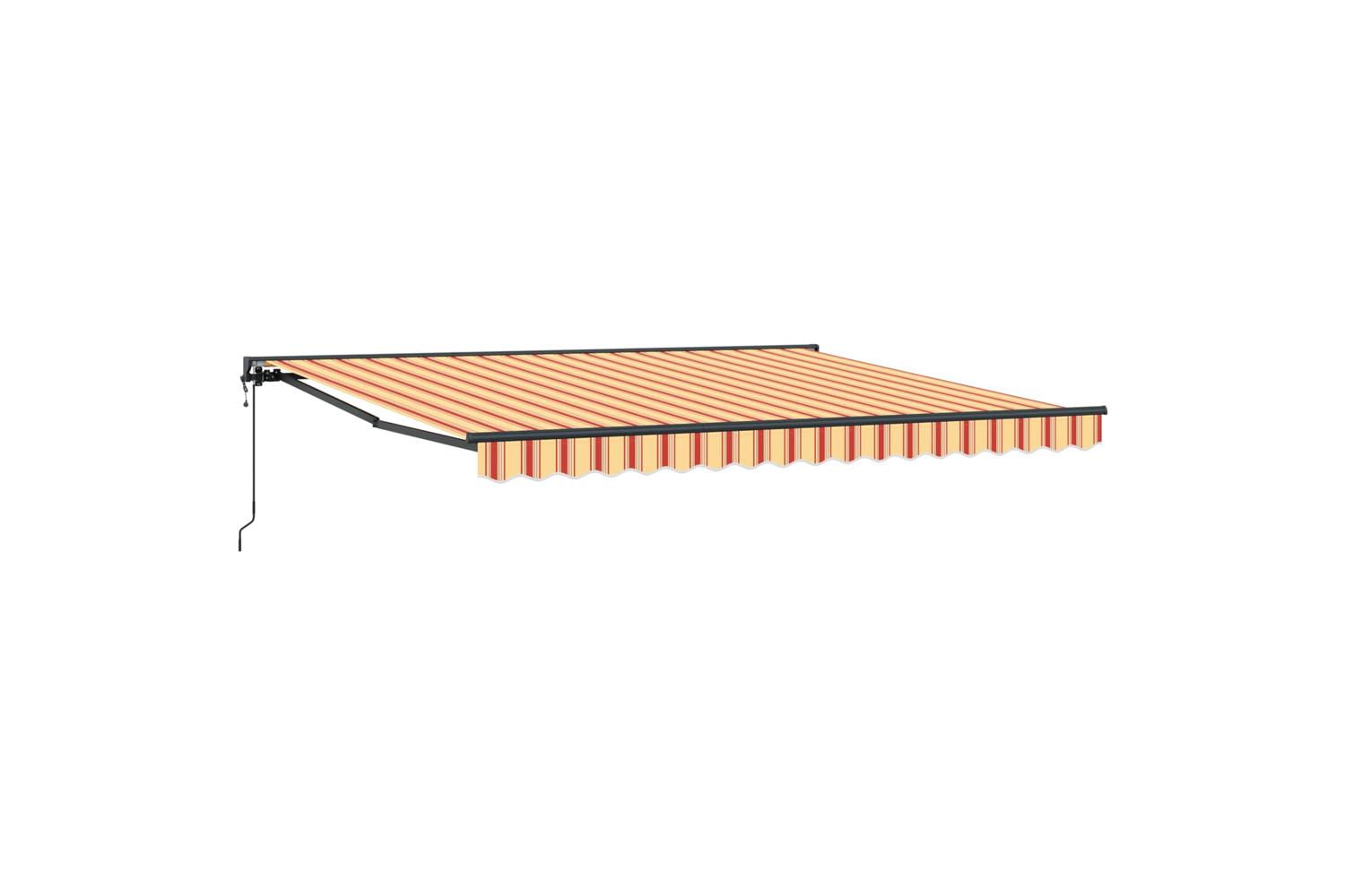 Vidaxl Retractable Awning Yellow And Orange 400x300 Cm Fabric