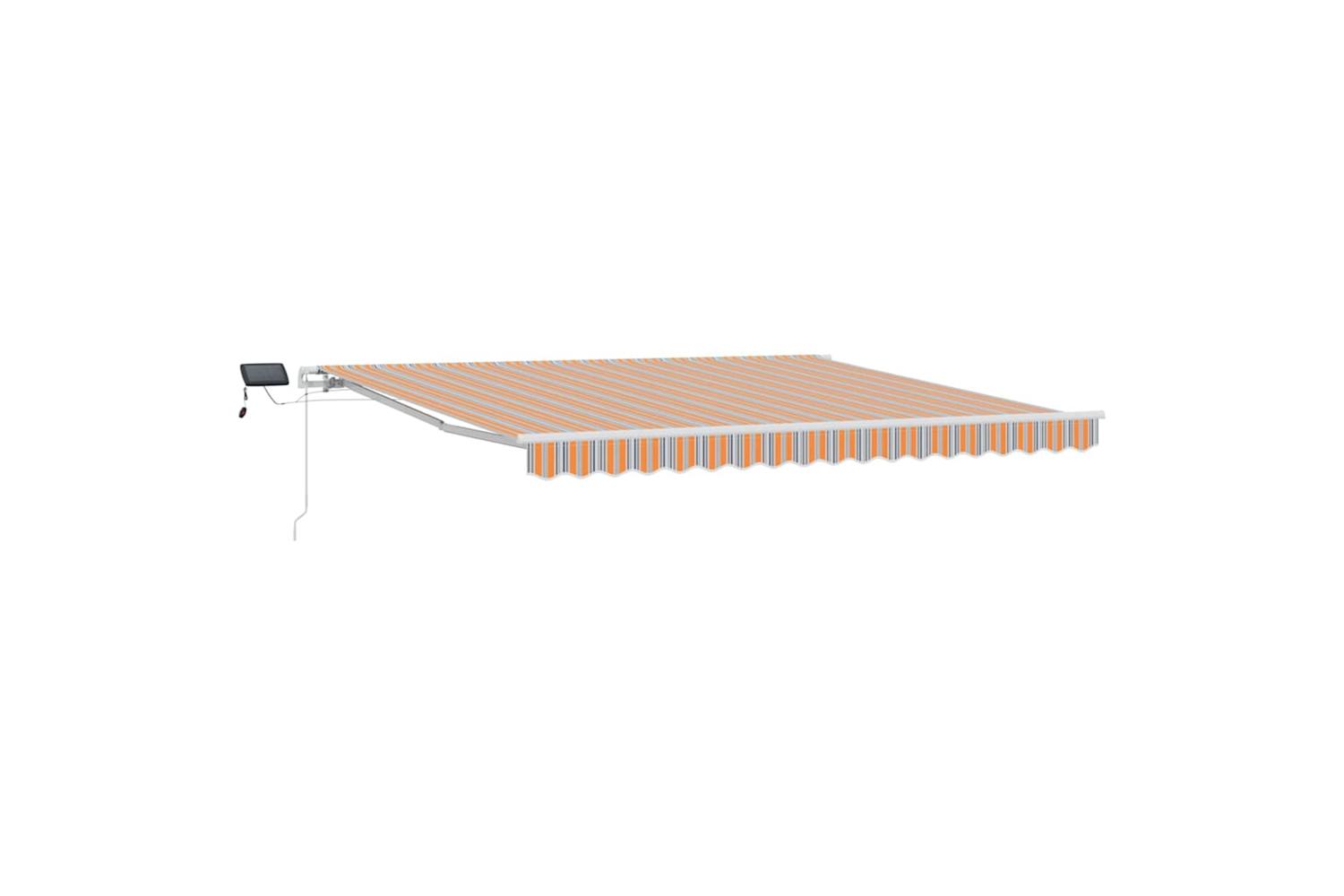 Vidaxl Retractable Awning With Manual Multicolour 400 X 300 Cm Fabric