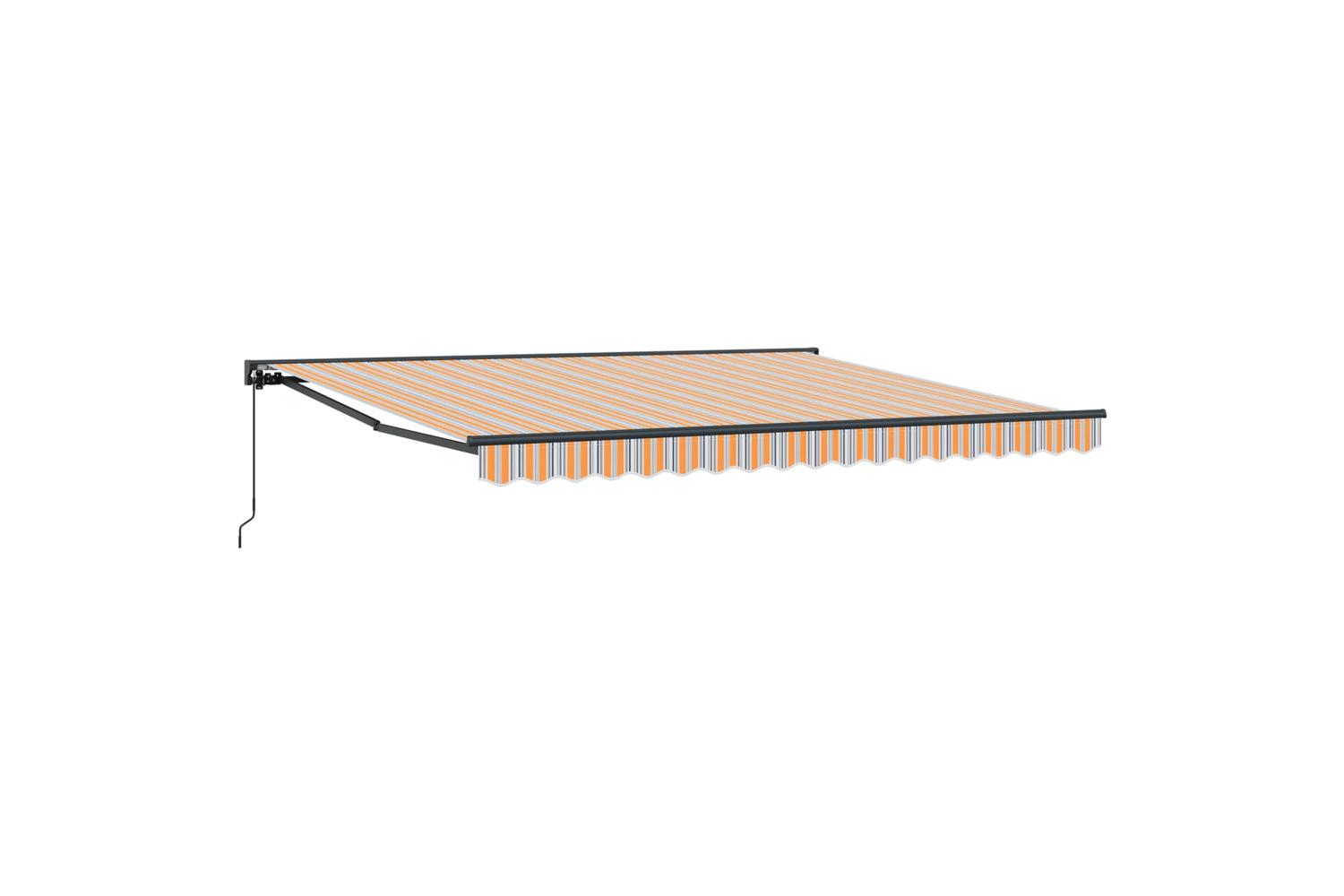 Vidaxl Retractable Awning Manual Multicolour Stripe 400x300 Cm Fabric